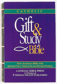 NAB Catholic Gift and Study Bible B/L White - Thomas Nelson